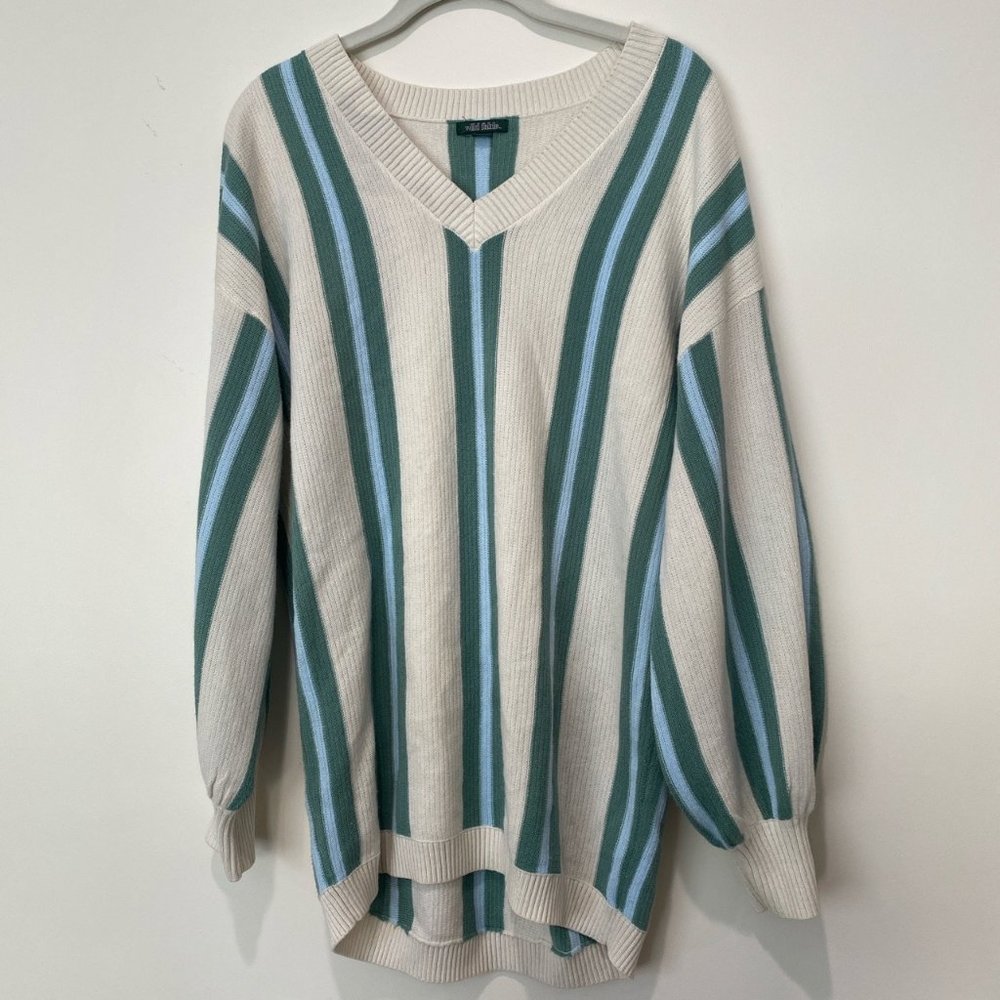 Striped v neck sweater